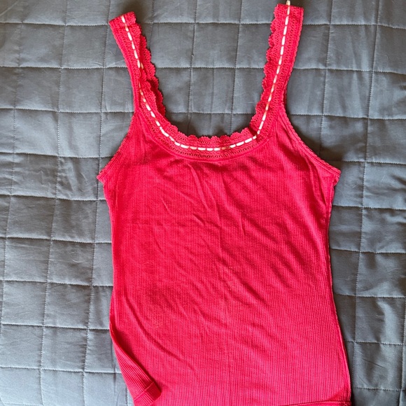 Free People Tops - Free People Scarlet Lace-Trim Camisole